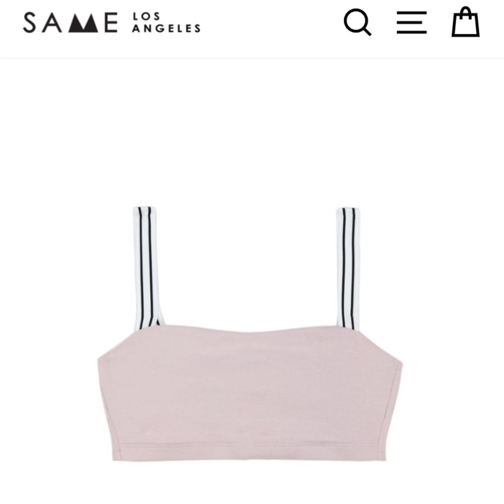 Same Los Angeles chalk pink crop top